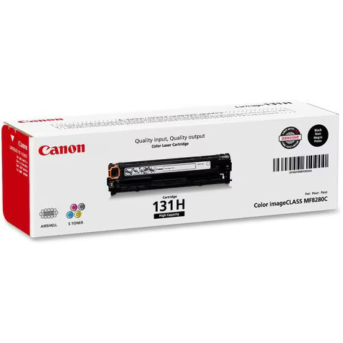 Canon 131 Black Toner Cartridge, High Yield (6273B001)