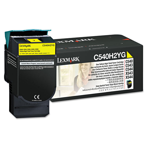 Lexmark C540H2YG Yellow Toner Cartridge, High Yield β Compatible Printer Supply β Get Toner Canada
