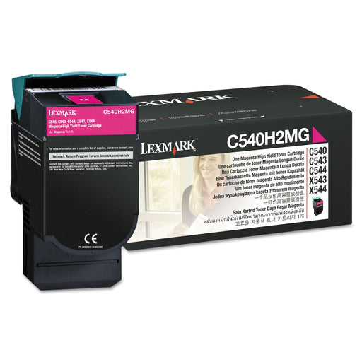 Lexmark C540H2MG Magenta Toner Cartridge, High Yield β Compatible Printer Supply β Get Toner Canada