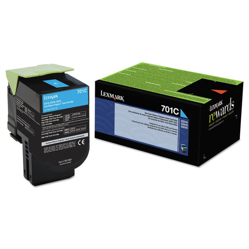 Lexmark 70C10C0 LEXMARK 701C CYAN RETURN PROGRAM TONER CARTRIDGE β Compatible Printer Supply β Get Toner Canada