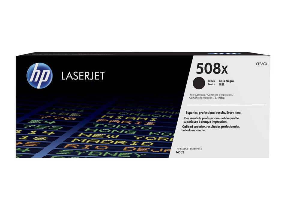 HP 508X (CF360X) Black Original High Yield LaserJet Toner Cartridge