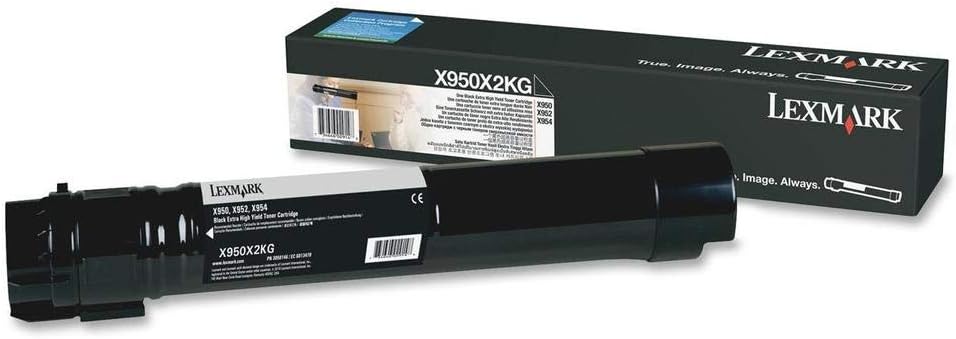 Lexmark X950, X952, X954 Black Toner Cartridge, Extra High Yield (X950X2KG)