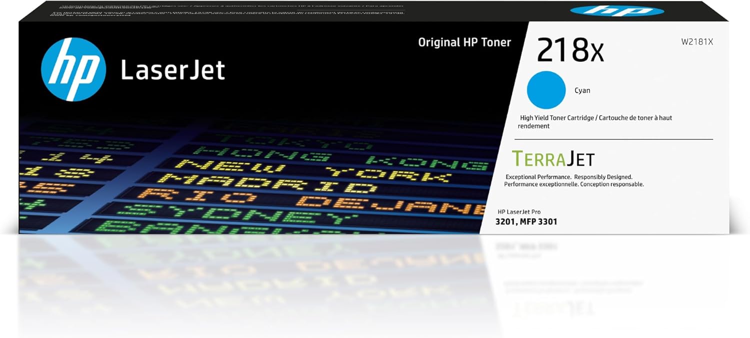 HP 218X Original LaserJet Toner Cartridge - High Yield - Cyan – Compatible Printer Supply – Get Toner Canada