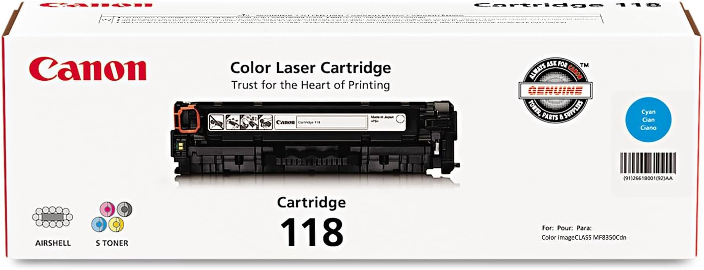 Canon 118 High-Yield Cyan Toner Cartridge