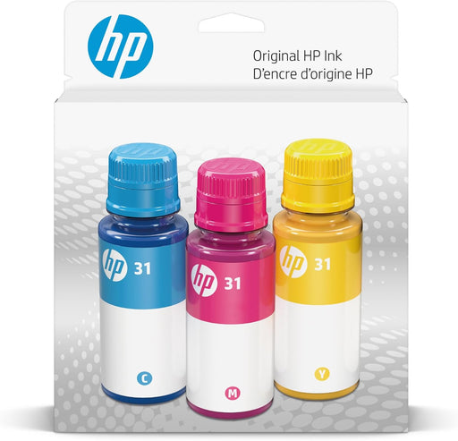 HP I 31 CMY ORIGINAL INK BOTTLE COMBO 3PK β Compatible Printer Supply β Get Toner Canada