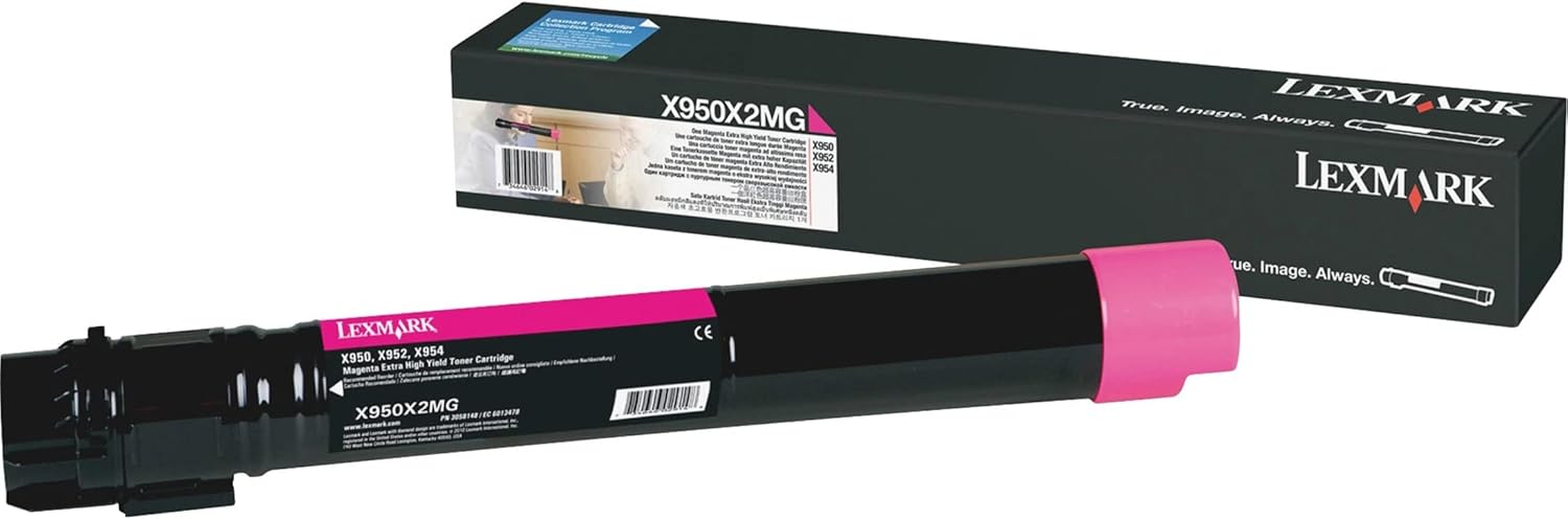 Lexmark X950, X952, X954 Magenta Toner Cartridge, Extra High Yield (X950X2MG)