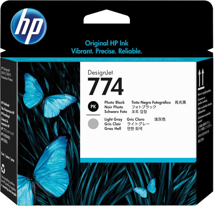 HP 774 (P2W00A) Photo Black/Light Gray Original Printhead