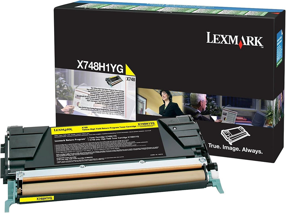 Lexmark X748 Yellow Return Program Toner Cartridge, High Yield (X748H1YG)