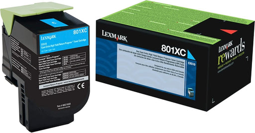 Lexmark 801XC Cyan Extra High Yield Return Program Toner Cartridge (80C1XC0) β Compatible Printer Supply β Get Toner Canada