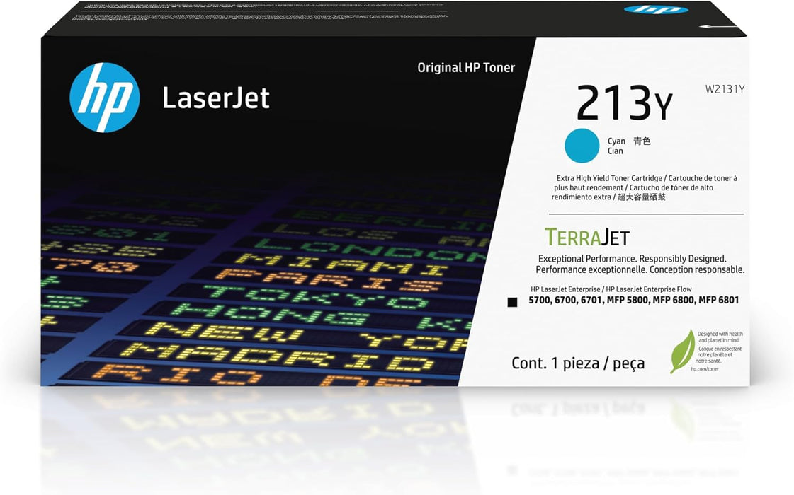 HP 213Y - Extra High Yield LaserJet - Cyan Toner Cartridge (W2131Y) – Compatible Printer Supply – Get Toner Canada