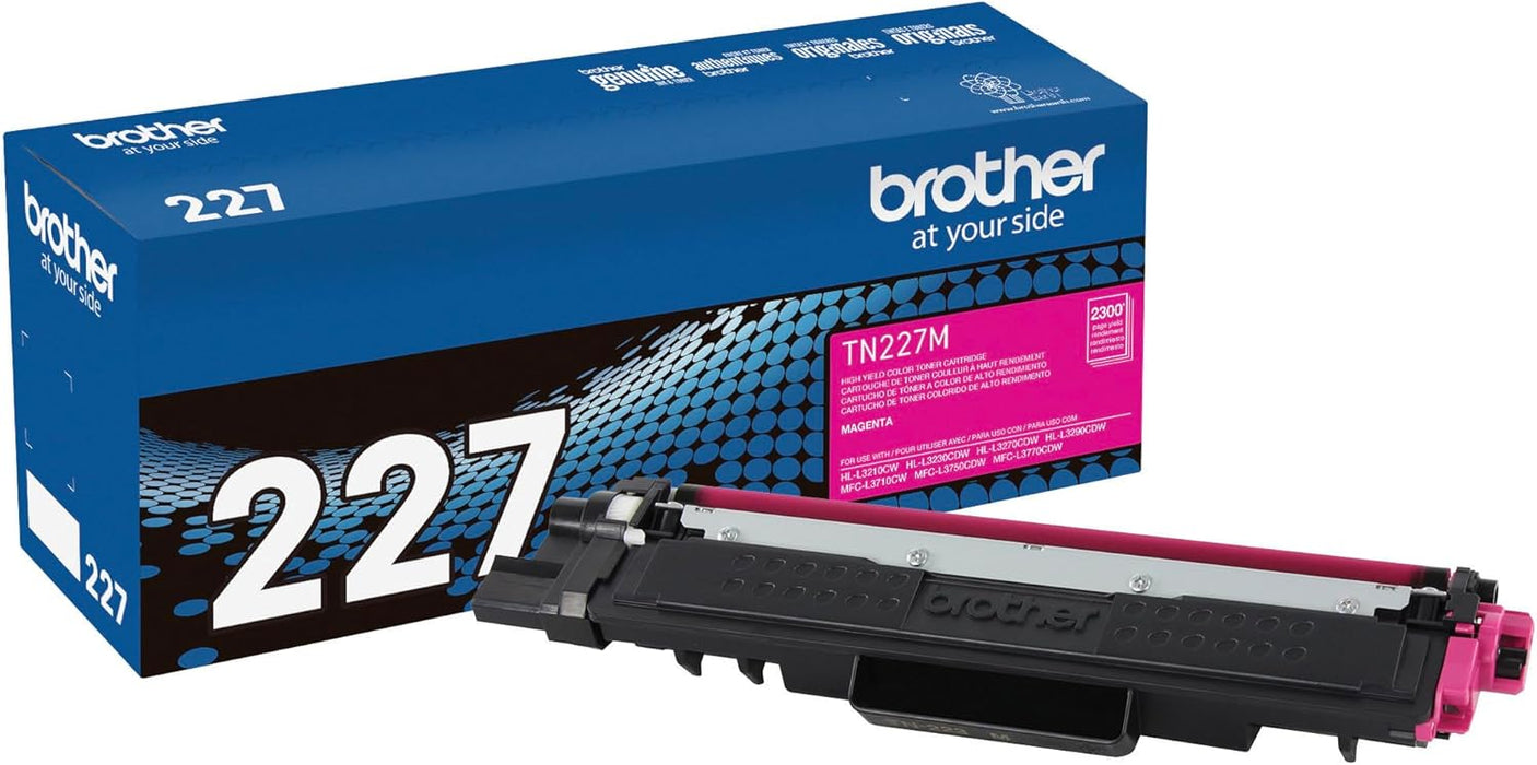 Brother TN227 Magenta Toner Cartridge, High Yield