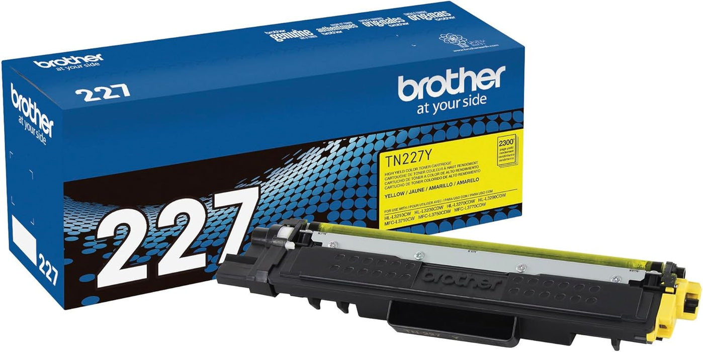 Brother TN227 Yellow Toner Cartridge, High Yield