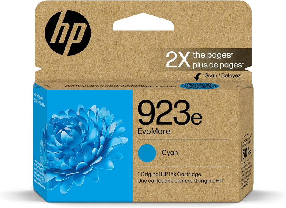 HP 923e EvoMore Cyan Original Ink Cartridge (4K0T4LN) – Compatible Printer Supply – Get Toner Canada