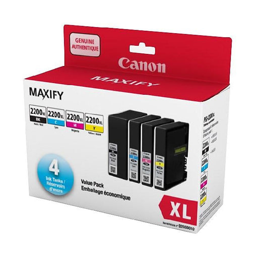 Canon PGI-2200XL Original Ink Cartridge Combo High Yield BK/C/M/Y