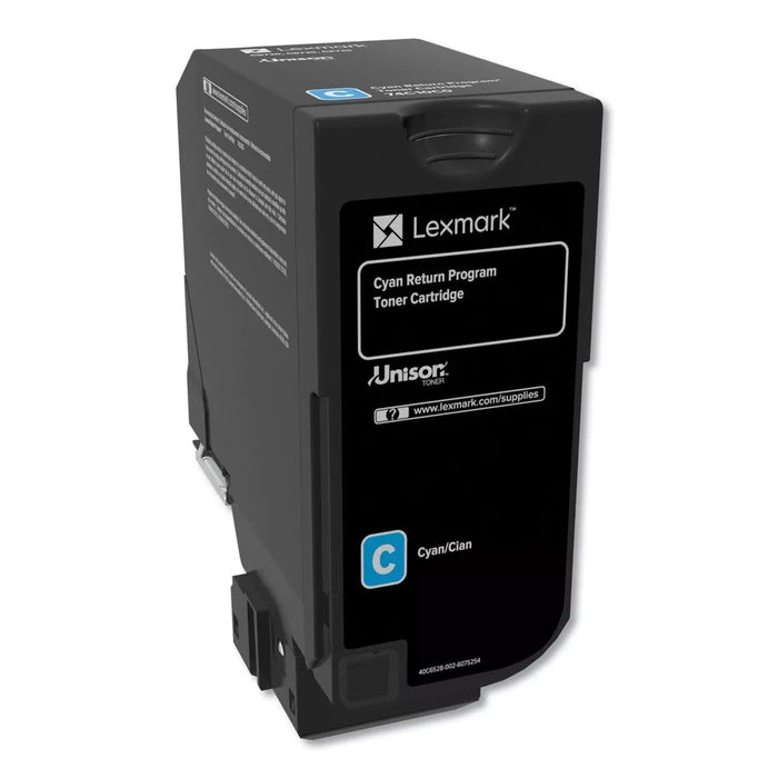 Lexmark 74C10C0 Cyan Return Program Toner Cartridge