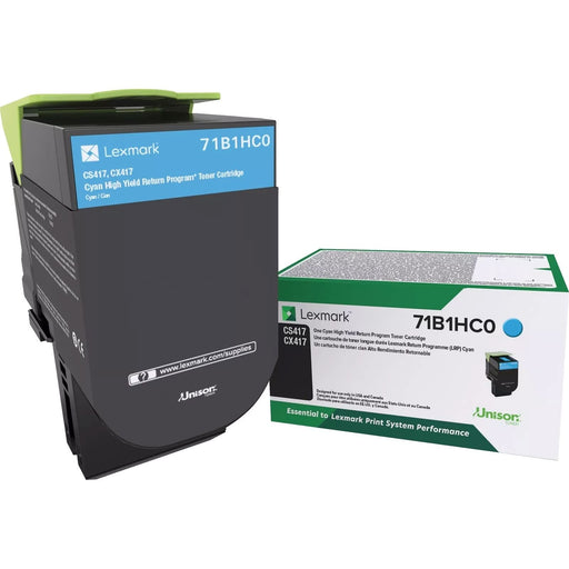 Lexmark CS/X417/517 Cyan High Yield Return Program Toner Cartridge (71B1HC0) β Compatible Printer Supply β Get Toner Canada