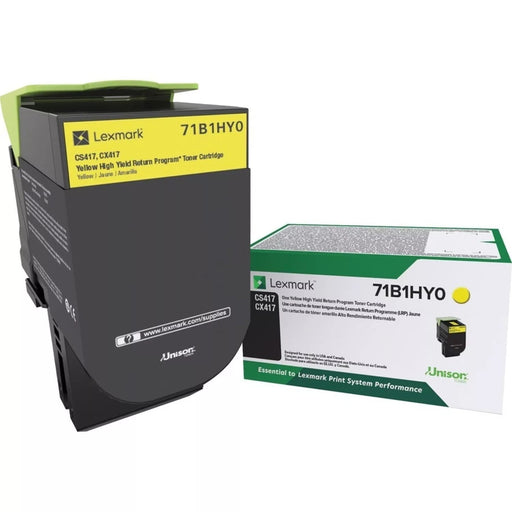 Lexmark CS/X417/517 Yellow High Yield Return Program Toner Cartridge (71B1HY0) β Compatible Printer Supply β Get Toner Canada
