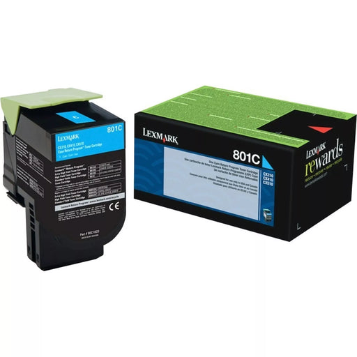 Lexmark 801C Cyan Return Program Toner Cartridge (80C10C0) β Compatible Printer Supply β Get Toner Canada