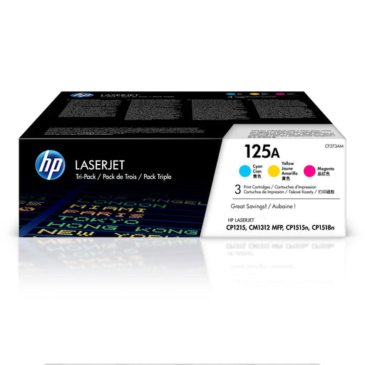 HP 125A (CE259A) Cyan, Magenta & Yellow Original LaserJet Toner Cartridges, 3 Pack β Compatible Printer Supply β Get Toner Canada