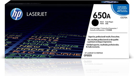 HP 650A (CE270A) Black Original LaserJet Toner Cartridge β Compatible Printer Supply β Get Toner Canada