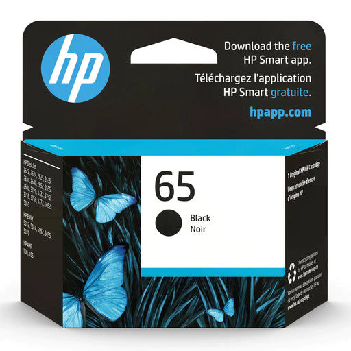 HP 65 Black Original Ink Cartridge (N9K02AN) β Compatible Printer Supply β Get Toner Canada