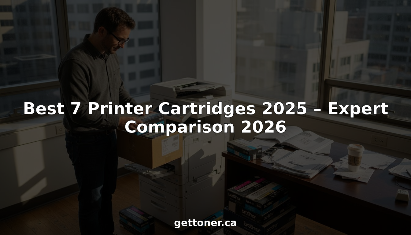 Office manager unboxing printer cartridges