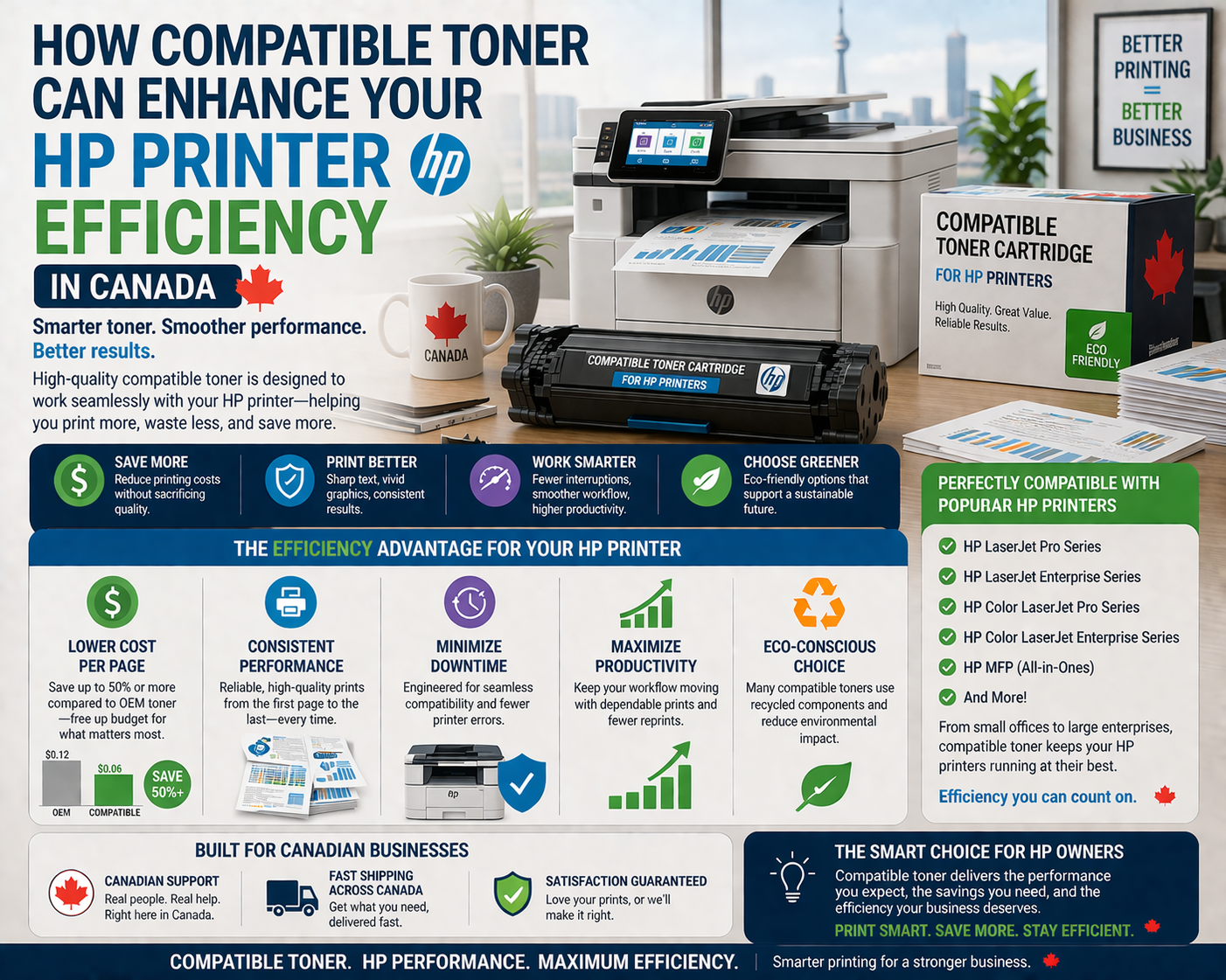 How Compatible Toner Can Enhance Your HP Printer Efficiency in Canada