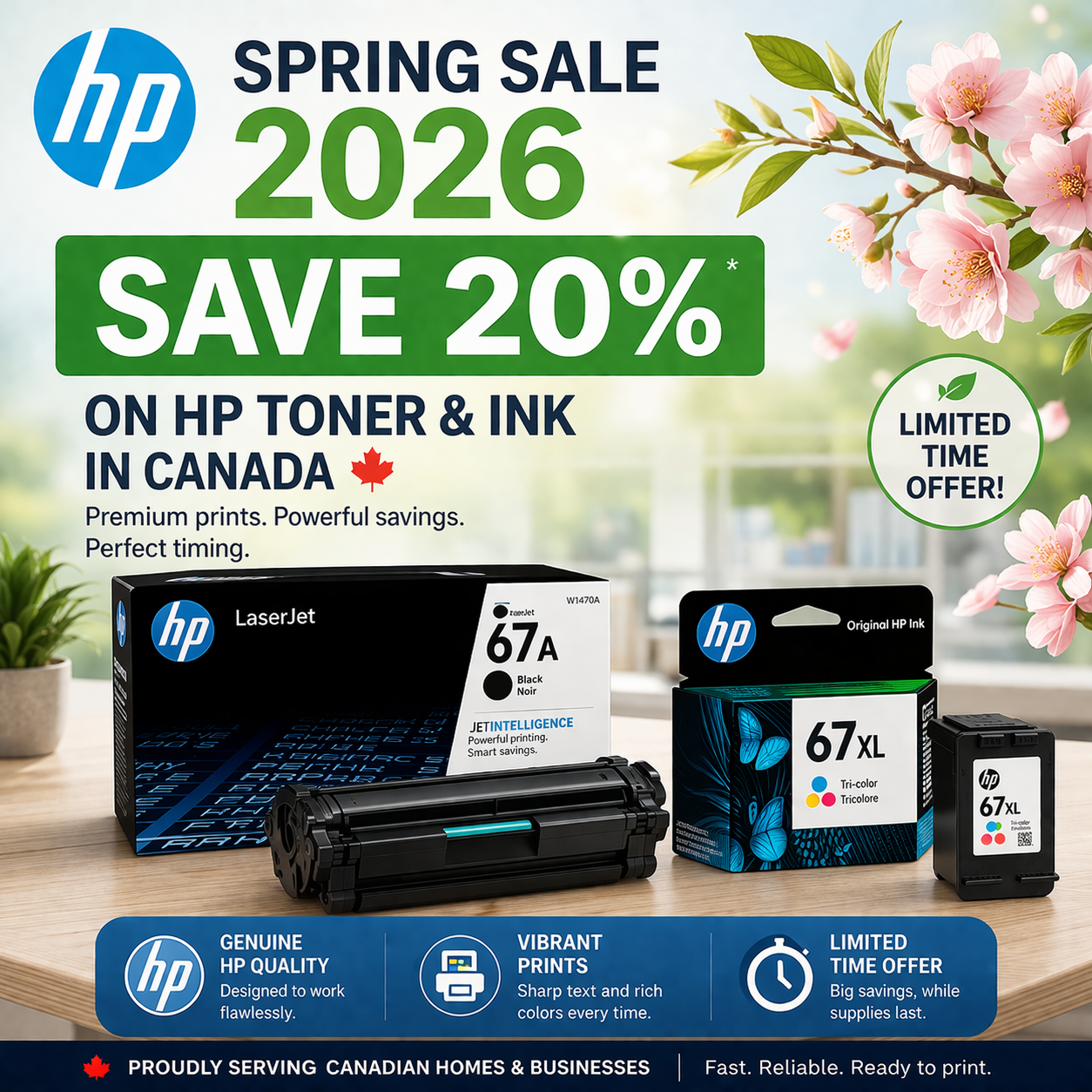 HP Spring Sale 2026: Save 20% on HP Toner & Ink in Canada