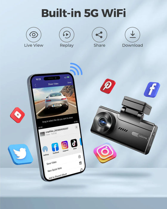 AZDOME M580 3CH 5K Dash Cam