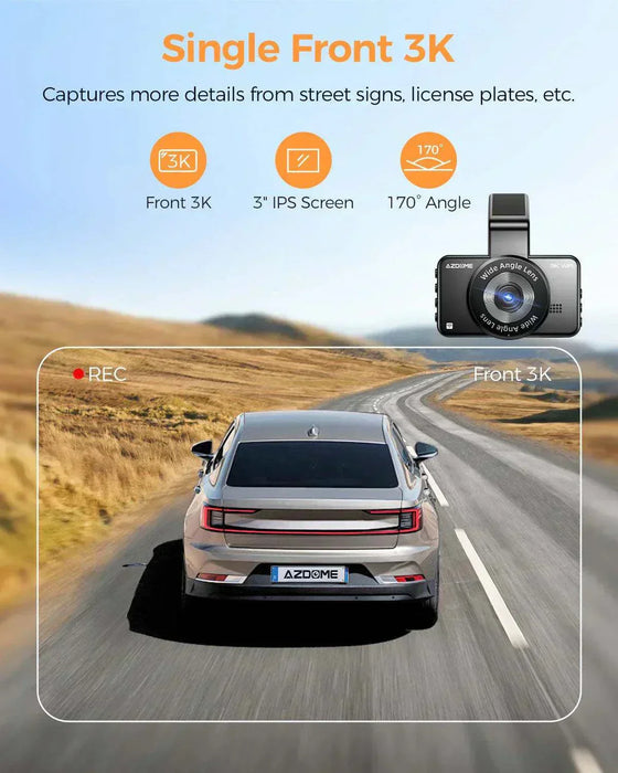 AZDOME M17 Pro dual dash cam Time Lapse Front and Rear 1080p Dual Lens Car Dashboard Camera App Control Car Camera