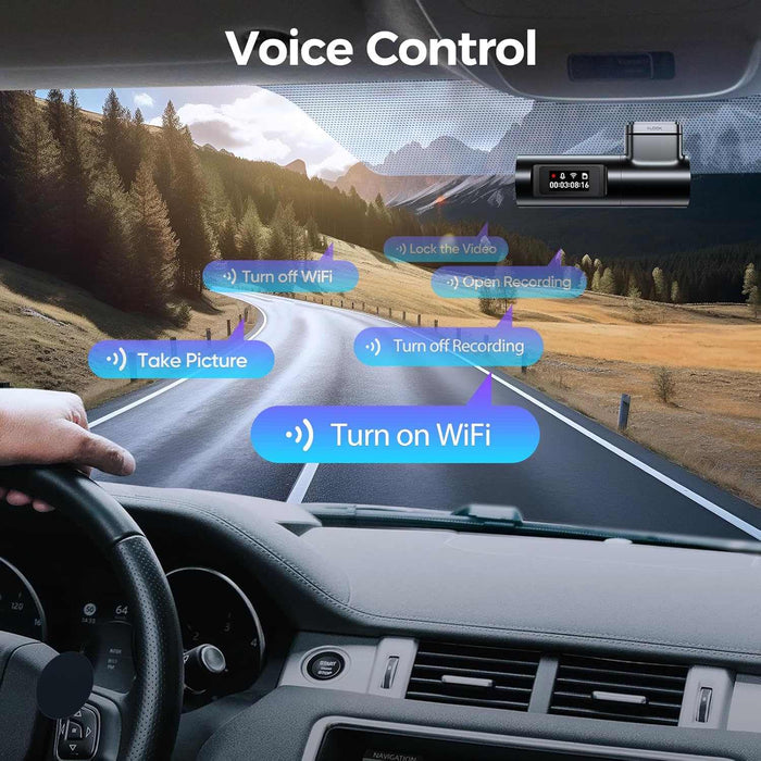 Lingdu D100 2.5K Front Dash Cam - Built-in WiFi GPS Night Vision