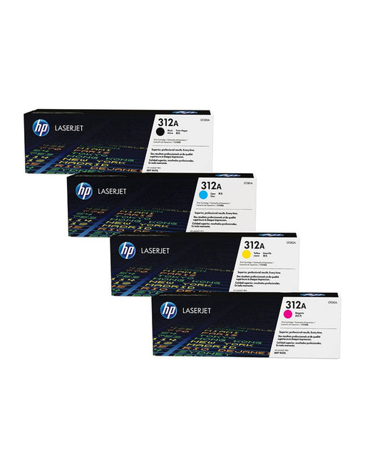 Get Toner.ca HP 312A Standard Yield Colour Toner Bundle – 4 Pack (CF380A–CF383A)