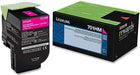 Lexmark 701HY Magenta Return Program Toner Cartridge, High Yield (70C1HM0)