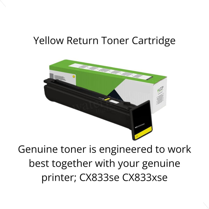 LEXMARK LXK CX833,95X YEL RTN 46.9K CRTG