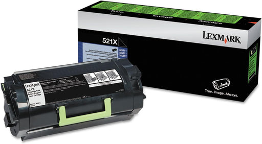 Lexmark 521X Black Return Program Toner Cartridge, Extra High Yield (52D1X00)