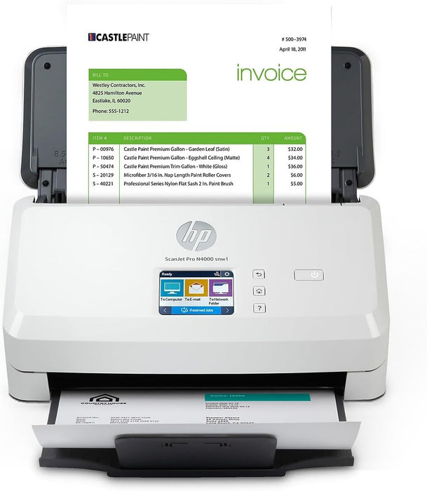 HP Scanjet Pro N4000 snw1 Sheet-Feed Scanner (6FW08A)