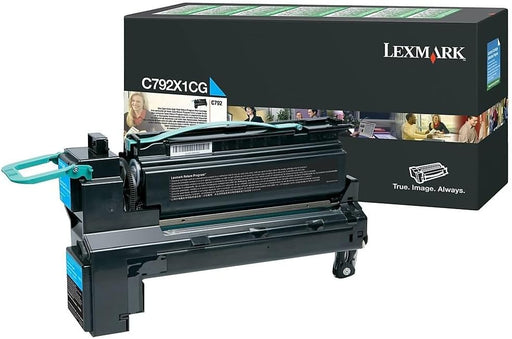 Lexmark C792X1CG Return Program Cyan Toner Cartridge, Extra High Yield