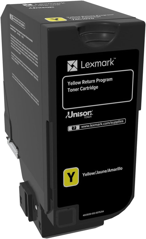 Lexmark 74C10Y0 Yellow Return Program Toner Cartridge 