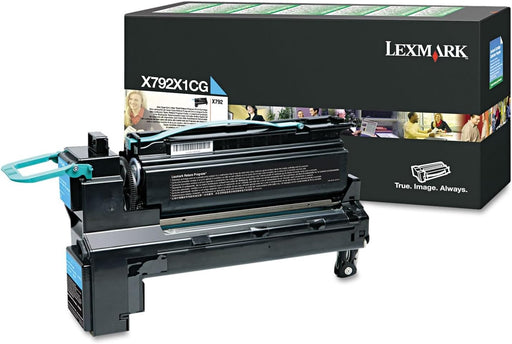 Lexmark X792 Cyan Return Program Print Cartridge, Extra High Yield (X792X1CG)