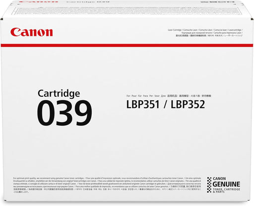Canon Genuine 039 Black Toner Cartridge (0287C001)