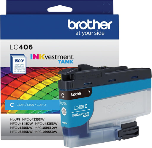 LC406CS Brother INKvestment Cyan Ink Cartridge