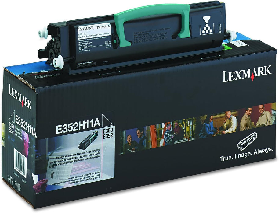 Lexmark E352H11A Black High Yield Return Program Toner Cartridge