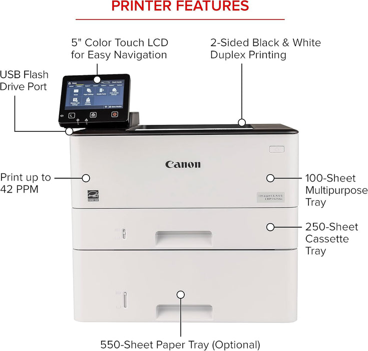 Canon imageCLASS LBP247dw - Monochrome Duplex, Wireless Laser Printer