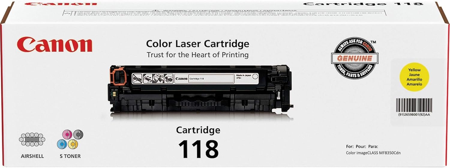 Canon 118 High-Yield Yellow Toner Cartridge