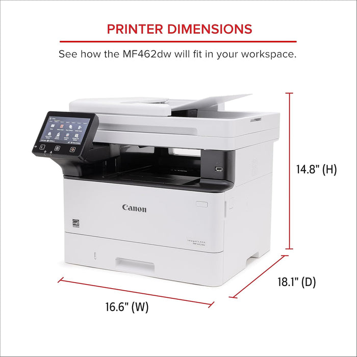 Canon MF462dw Laser Multifunction Printer - Monochrome