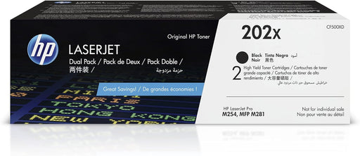 HP 202X (CF500XD) Black Dual Pack Black Toner