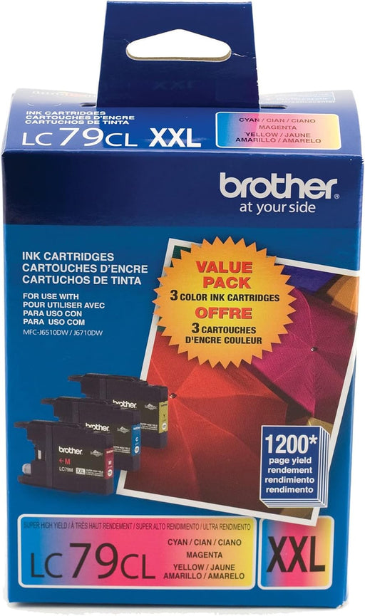 Brother LC79 Colour Ink Cartridges Combo Pack, Super High Yield (LC793PKS)