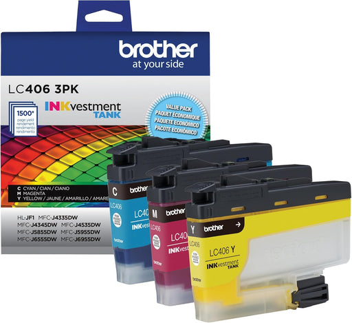 Brother LC4063PKS 3-Pack Colour Ink Cartridges