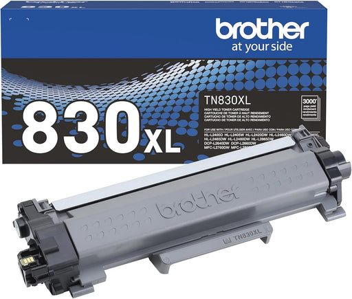 Brother Genuine TN830XL Toner Cartridge High Yield - Black