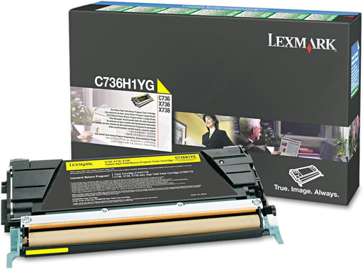 Lexmark C736H1YG Yellow High Yield Return Program Toner Cartridge